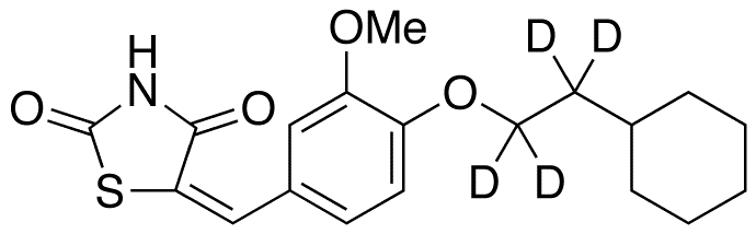 5-[[4-(2-Cyclohexylethoxy)-3-methoxyphenyl]methylene]-2,4-thiazolidinedione-d4 - Chemical structure and product image