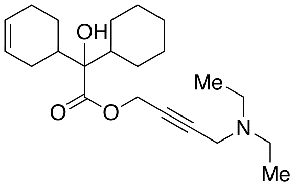alpha-Cyclohexyl-Î±-hydroxy-3-cyclohexene-1-acetic Acid 4-(Diethylamino)-2-butyn-1-yl Ester - Chemical structure and product image