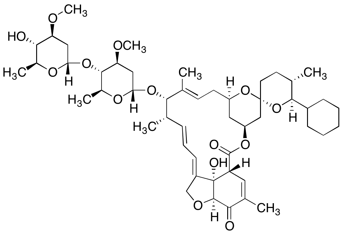 25-Cyclohexyl-5-demethoxy-25-de(1-methylpropyl)-22,23-dihydro-5-oxo-avermectin A1a - Chemical structure and product image