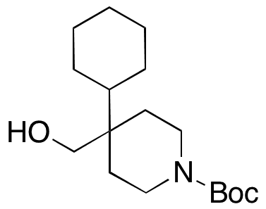 4-Cyclohexyl-4-(hydroxymethyl)-N-(tert-butoxycarbonyl)piperidine - Chemical structure and product image