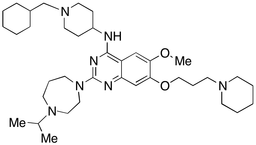 N-[1-(Cyclohexylmethyl)-4-piperidinyl]-2-[hexahydro-4-(1-methylethyl)-1H-1,4-diazepin-1-yl]-6-methoxy-7-[3-(1-piperidinyl)propoxy]-4-quinazolinamine - Chemical structure and product image