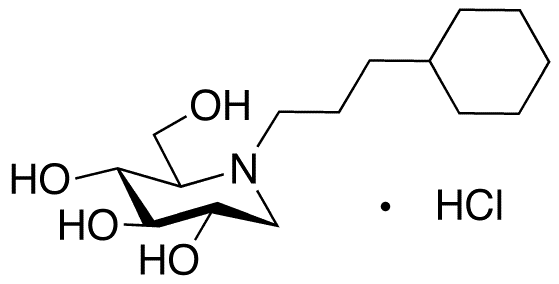 N-Cyclohexylpropyl Deoxynojirimycin, Hydrochloride - Chemical structure and product image