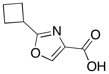 2-Cyclobutyl-4-oxazolecarboxylic Acid - Chemical structure and product image