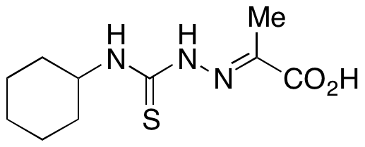(2E)-2-[2-[(Cyclohexylamino)thioxomethyl]hydrazinylidene]propanoic Acid - Chemical structure and product image