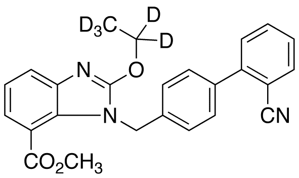 1-[(2-Cyano-1,1-biphenyl-4-yl)methyl]-2-ethoxy-d5-7-benzimidazolecarboxylic Acid Methyl Ester - Chemical structure and product image