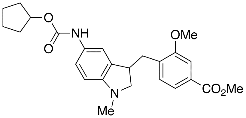 4-[[5-[[(Cyclopentyloxy)carbonyl]amino]-1-methyl-1H-indol-3-yl]methyl]-3-methoxy-benzoic Acid Methyl Ester - Chemical structure and product image