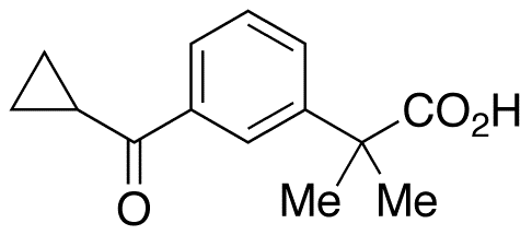 3-(Cyclopropylcarbonyl)-alpha,alpha-dimethylbenzeneacetic Acid - Chemical structure and product image