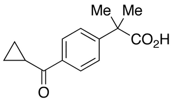 4-(Cyclopropylcarbonyl)-alpha,alpha-dimethylbenzeneacetic Acid - Chemical structure and product image