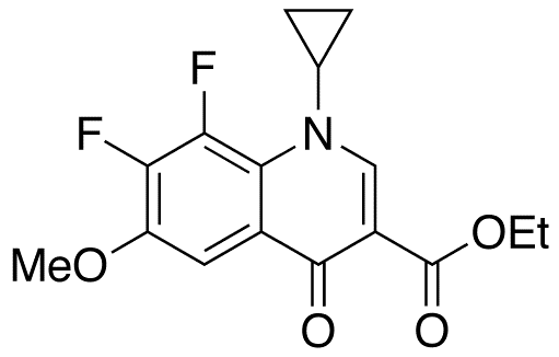 1-Cyclopropyl-7-8-difluoro-6-methoxy-4-oxo-1,4-dihydroquinoline-3-carboxylic Acid Ethyl Ester - Chemical structure and product image