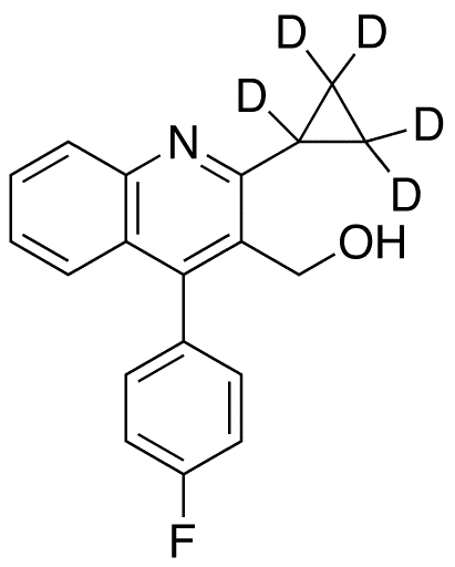 2-Cyclopropyl-4-(4-fluorophenyl)-3-quinolinemethanol-d5 - Chemical structure and product image