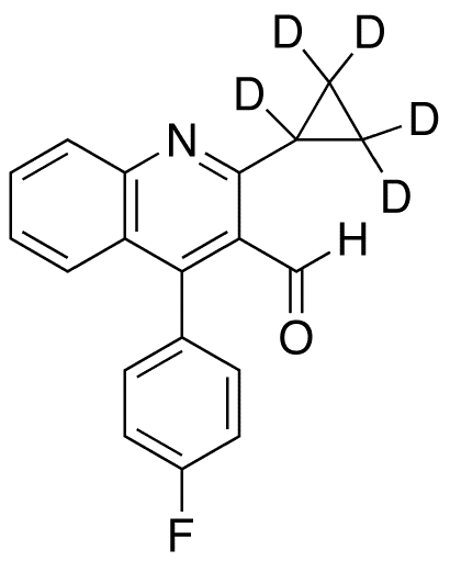 2-Cyclopropyl-4-(4-fluorophenyl)-3-quinoline-d5 3-Aldehyde - Chemical structure and product image
