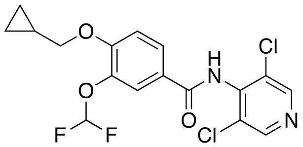 4-(Cyclopropylmethoxy)-3-(difluoromethoxy) Roflumilast - Chemical structure and product image