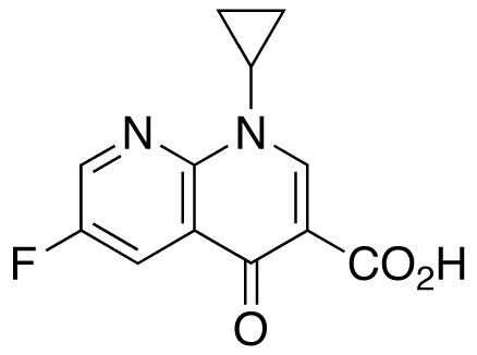 1-Cyclopropyl-6-fluoro-1,4-dihydro-4-oxo-1,8-naphthyridine-3-carboxylic Acid - Chemical structure and product image