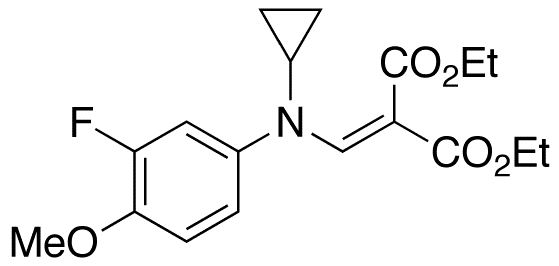 2-[[N-Cyclopropyl-(3-fluoro-4-methoxyphenyl)amino]methylene]-propanedioic Acid 1,3-Diethyl Ester - Chemical structure and product image