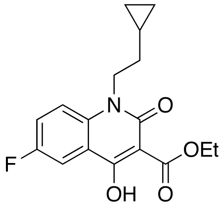 1-(2-Cyclopropylethyl)-6-fluoro-1,2-dihydro-4-hydroxy-2-oxo-3-quinolinecarboxylic Acid Ethyl Ester - Chemical structure and product image