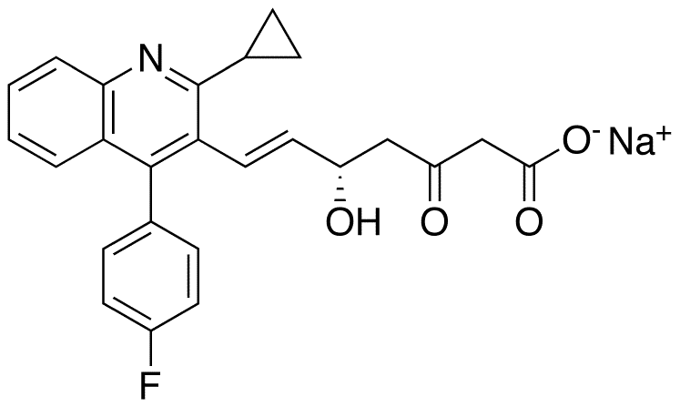 (5S,6E)-7-[2-Cyclopropyl-4-(4-fluorophenyl)-3-quinolinyl]-5-hydroxy-3-oxo-6-heptenoic Acid Sodium Salt - Chemical structure and product image
