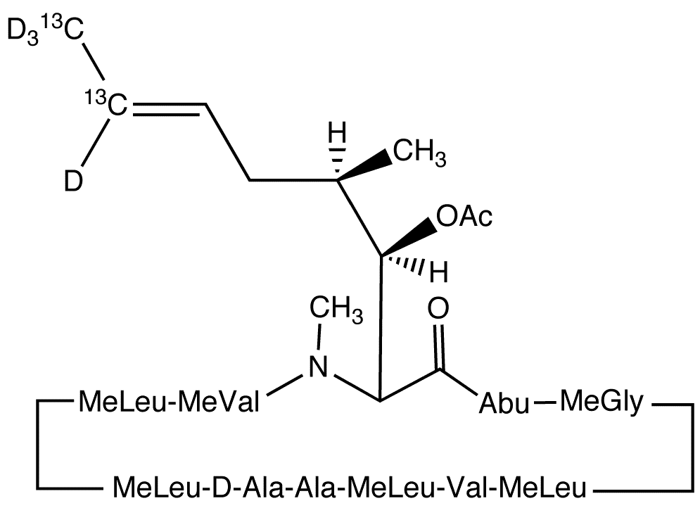 Cyclosporin A-13C2,d4 Acetate - Chemical structure and product image