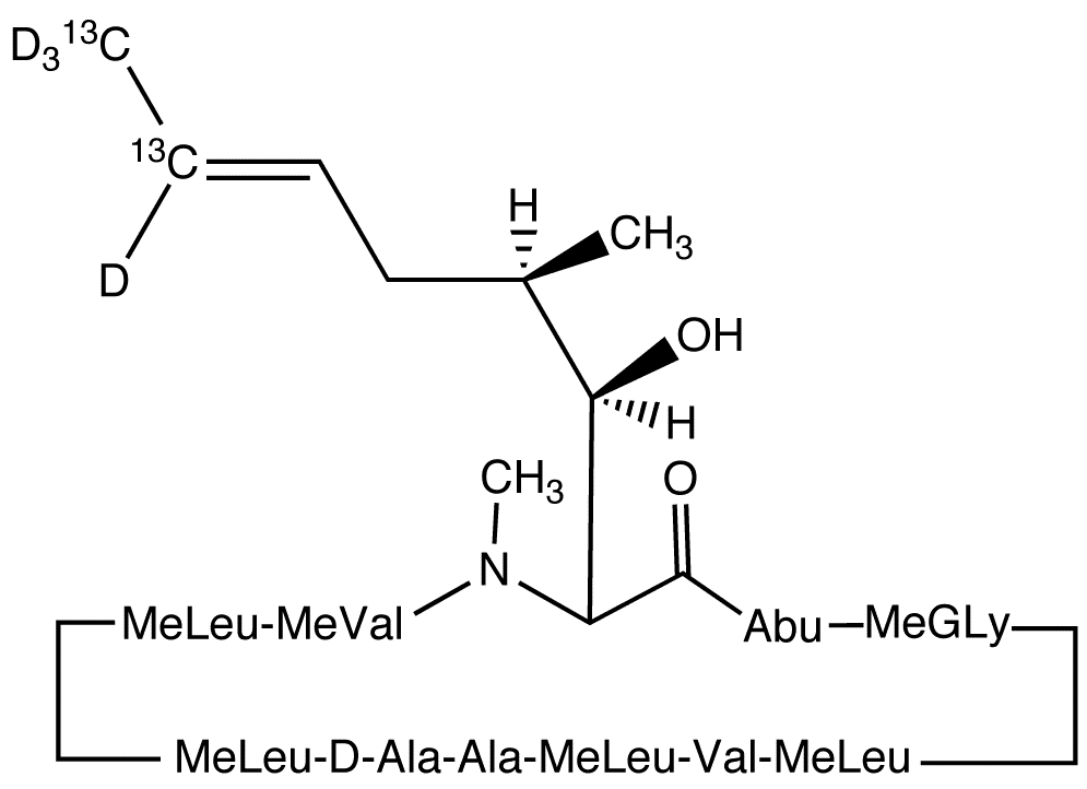 Cyclosporin A-13C2,d4 (Major) - Chemical structure and product image