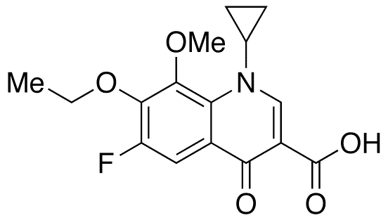 1-Cyclopropyl-6-fluoro-1,4-dihydro-7-ethoxy-8-methoxy-4-oxo-3-quinolinecarboxylic Acid - Chemical structure and product image