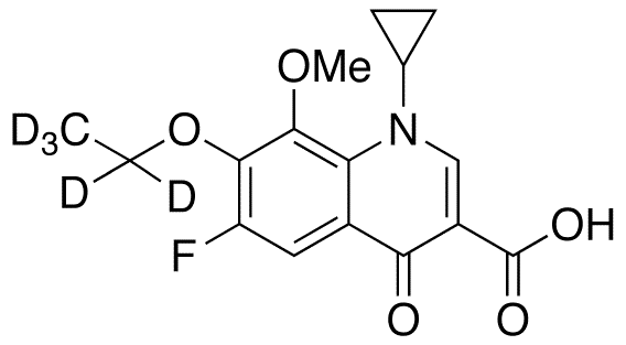 1-Cyclopropyl-6-fluoro-1,4-dihydro-7-ethoxy-8-methoxy-4-oxo-3-quinolinecarboxylic Acid-d5 - Chemical structure and product image
