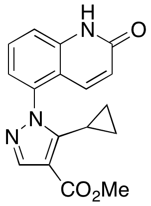 5-Cyclopropyl-1-(1,2-dihydro-2-oxo-5-quinolinyl)-1H-pyrazole-4-carboxylic Acid Methyl Ester - Chemical structure and product image