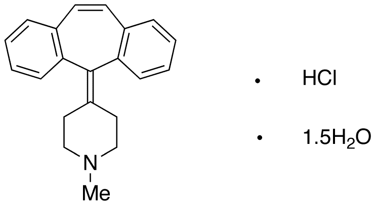 Cyproheptadine Hydrochloride Sesquihydrate - Chemical structure and product image