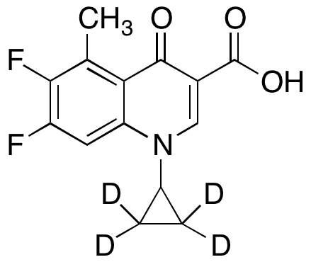 1-Cyclopropyl-6,7-difluoro-1,4-dihydro-5-methyl-4-oxo-3-quinolinecarboxylic Acid-d4 - Chemical structure and product image