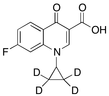 1-Cyclopropyl-7-fluoro-1,4-dihydro-4-oxo-3-quinolinecarboxylic Acid-d4 - Chemical structure and product image