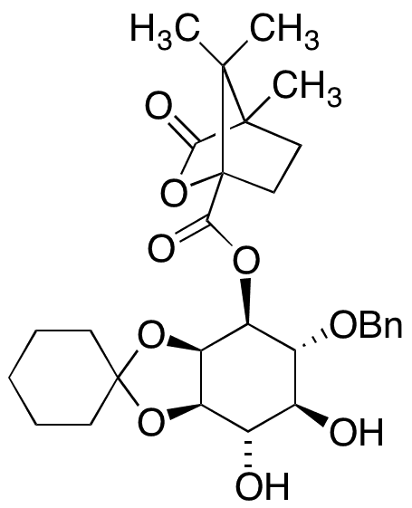 [1(1S)]-2,3-O-Cyclohexylidene-6-O-(phenylmethyl)-D-myo-inositol1-(4,7,7-Trimethyl-3-oxo-2-oxabicyclo[2.2.1]heptane-1-carboxylate) - Chemical structure and product image