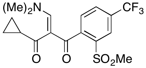 1-Cyclopropyl-2-((dimethylamino)methylene)-3-(2-(methylsulfonyl)-4-(trifluoromethyl)phenyl)propane-1,3-dione - Chemical structure and product image