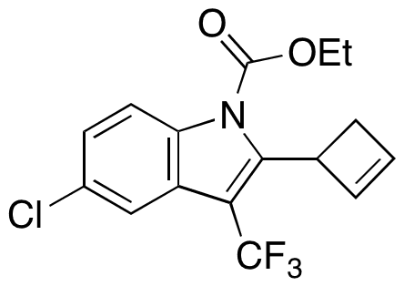2-Cyclobutenyl-3-trifluoromethyl-5-chloro-1H-indole-1-carboxylic Acid Ethyl Ester - Chemical structure and product image