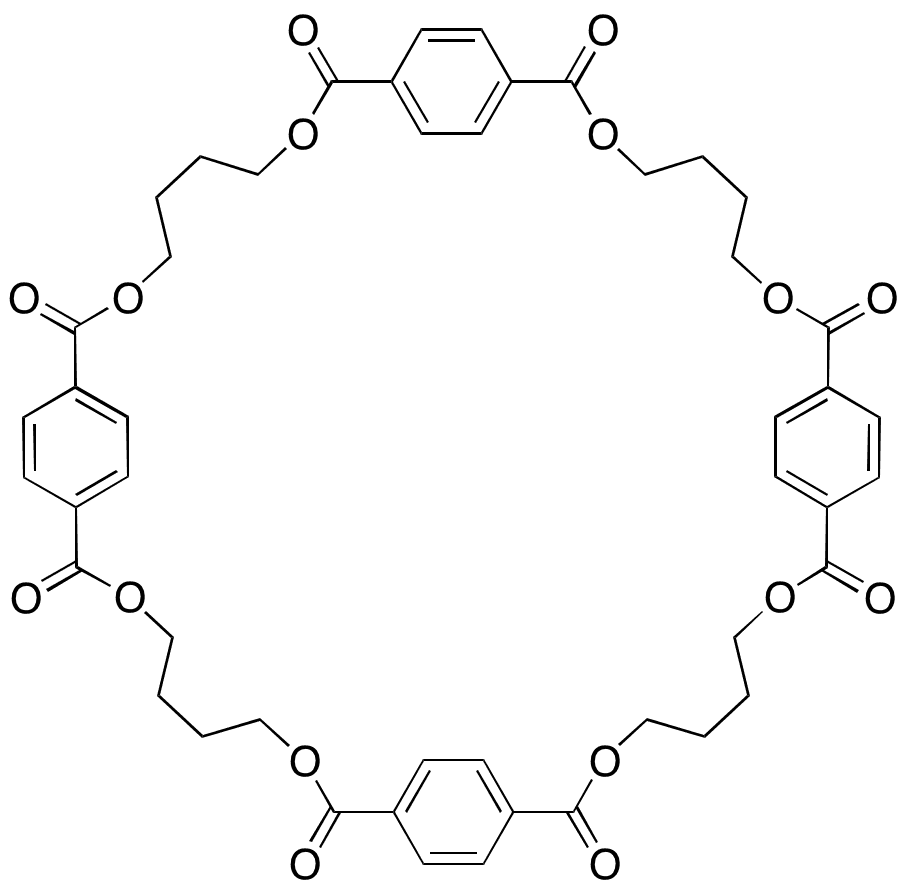 Cyclotetrakis(1,4-butylene Terephthalate) - Chemical structure and product image