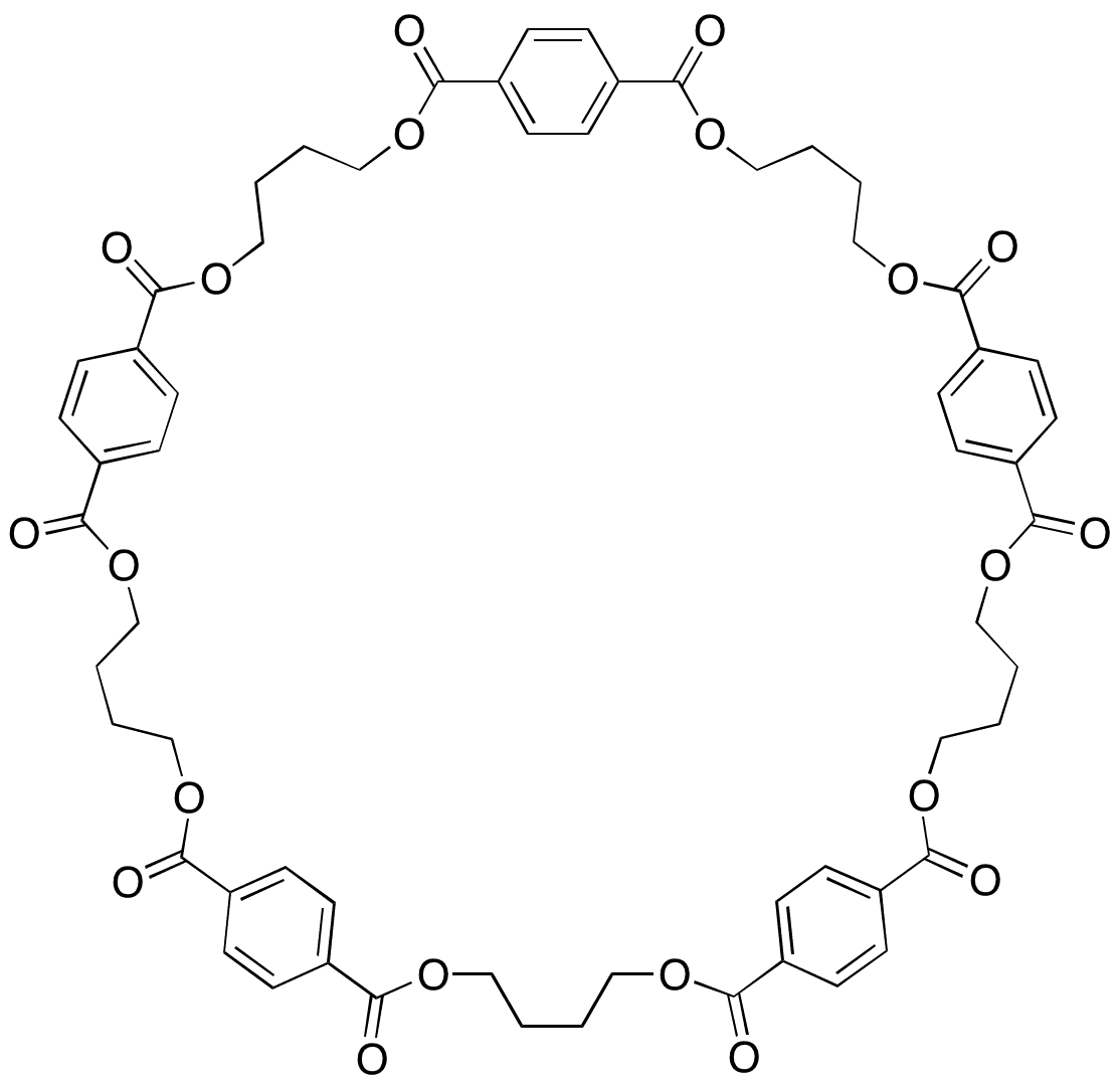 Cyclopentakis(1,4-butylene Terephthalate) - Chemical structure and product image