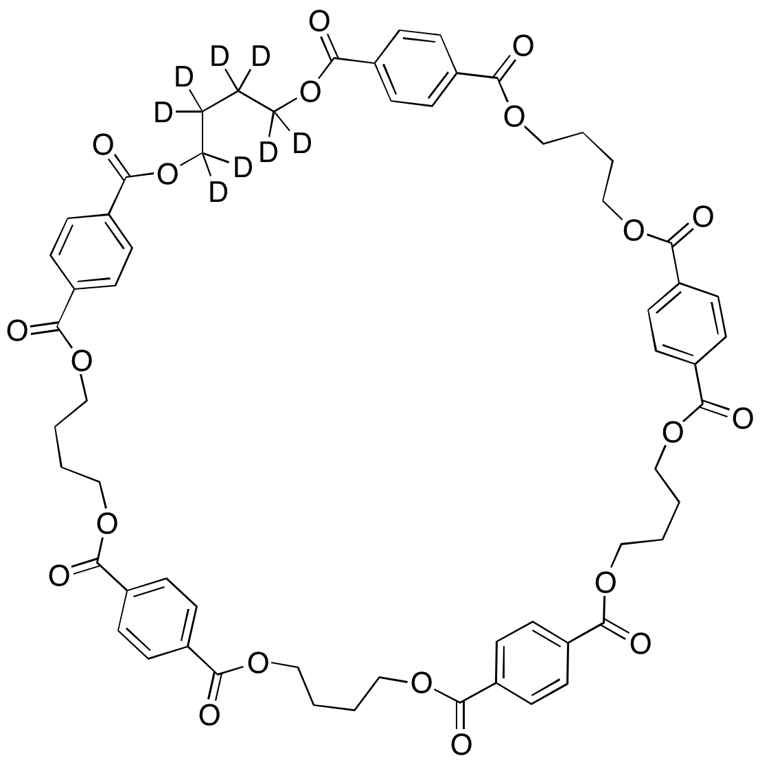 Cyclopentakis(1,4-butylene Terephthalate)-d8 - Chemical structure and product image