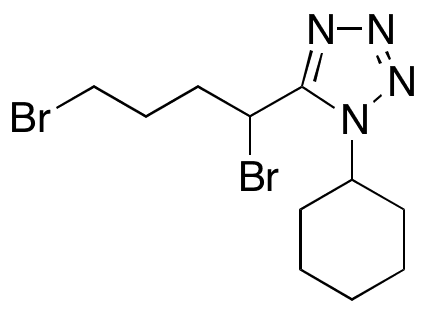 1-Cyclohexyl-5-(1,4-dibromobutyl)-1H-tetrazole - Chemical structure and product image