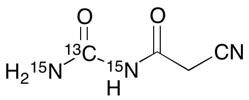 Cyanoacetylurea-13C,15N2 - Chemical structure and product image