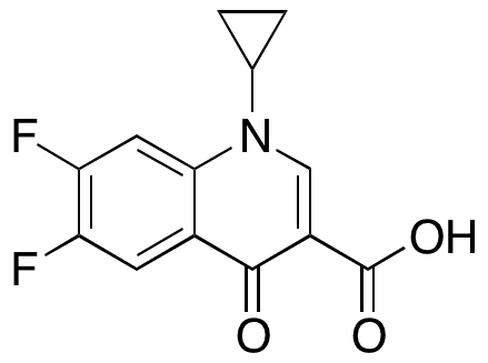 1-Cyclopropyl-6,7-difluoro-1,4-dihydro-4-oxoquinoline-3-carboxylic Acid - Chemical structure and product image