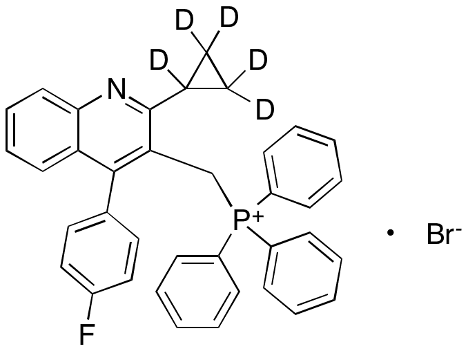 [[2-Cyclopropyl-4-(4-fluorophenyl)-3-quinolinyl]methyl]triphenyl-phosphonium-d5 Bromide - Chemical structure and product image