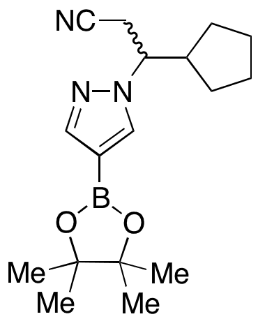 beta-Cyclopentyl-4-(4,4,5,5-tetramethyl-1,3,2-dioxaborolan-2-yl)-1H-pyrazole-1-propanenitrile - Chemical structure and product image