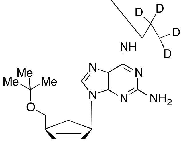 N6-Cyclopropyl-9-[(1R,4S)-4-[(1,1-dimethylethoxy)methyl]-2-cyclopenten-1-yl]-9H-purine-2,6-diamine-d4 - Chemical structure and product image