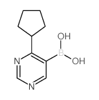 4-Cyclopentylpyrimidine-5-boronic acid - Chemical structure and product image