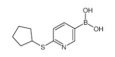 2-(Cyclopentylthio)pyridine-5-boronic acid - Chemical structure and product image