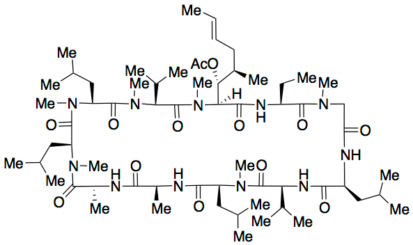 Cyclosporin AM 4N Acetate - Chemical structure and product image