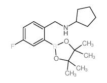 2-(Cyclopentylamino)methyl-5-fluorophenylboronic acid, pinacol ester - Chemical structure and product image
