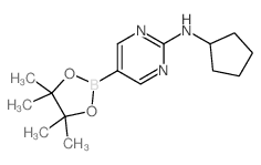 2-(Cyclopentylamino)pyrimidine-5-boronic acid, pinacol ester - Chemical structure and product image