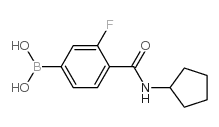 4-(Cyclopentylcarbamoyl)-3-fluorophenylboronic acid - Chemical structure and product image