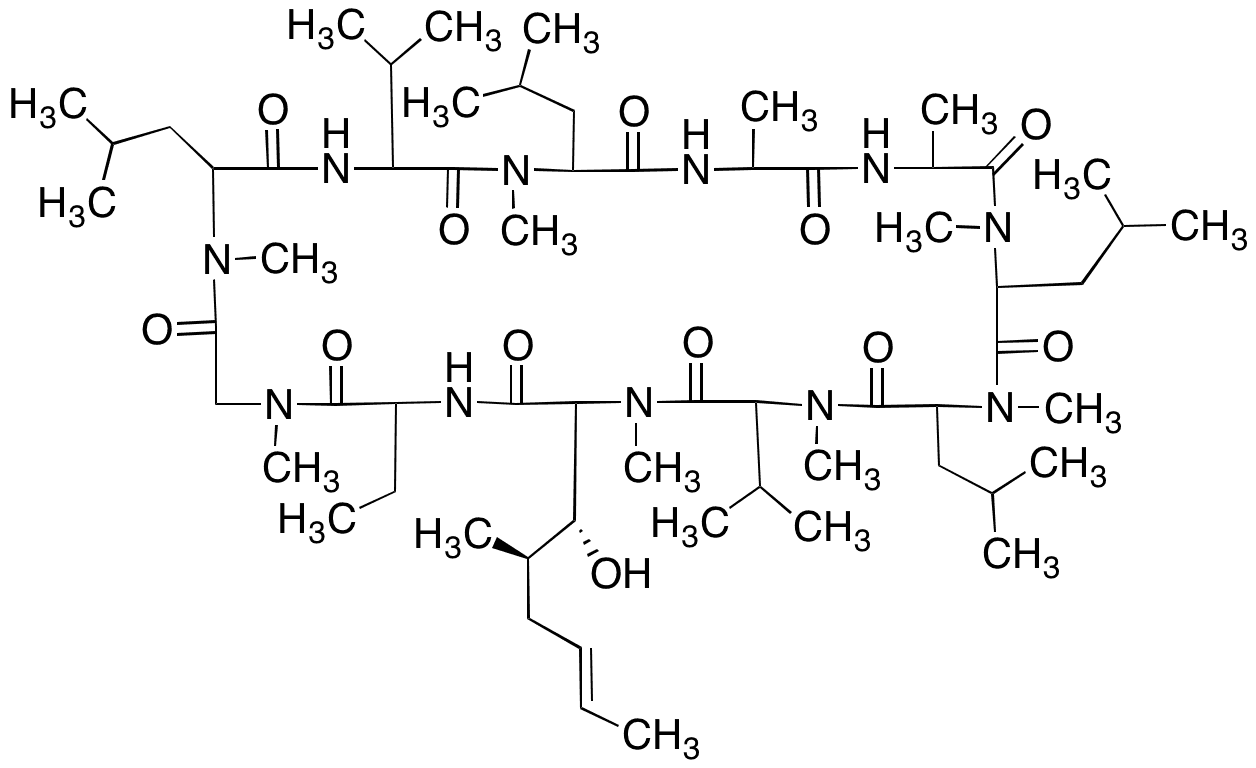 Cyclosporine - Chemical structure and product image