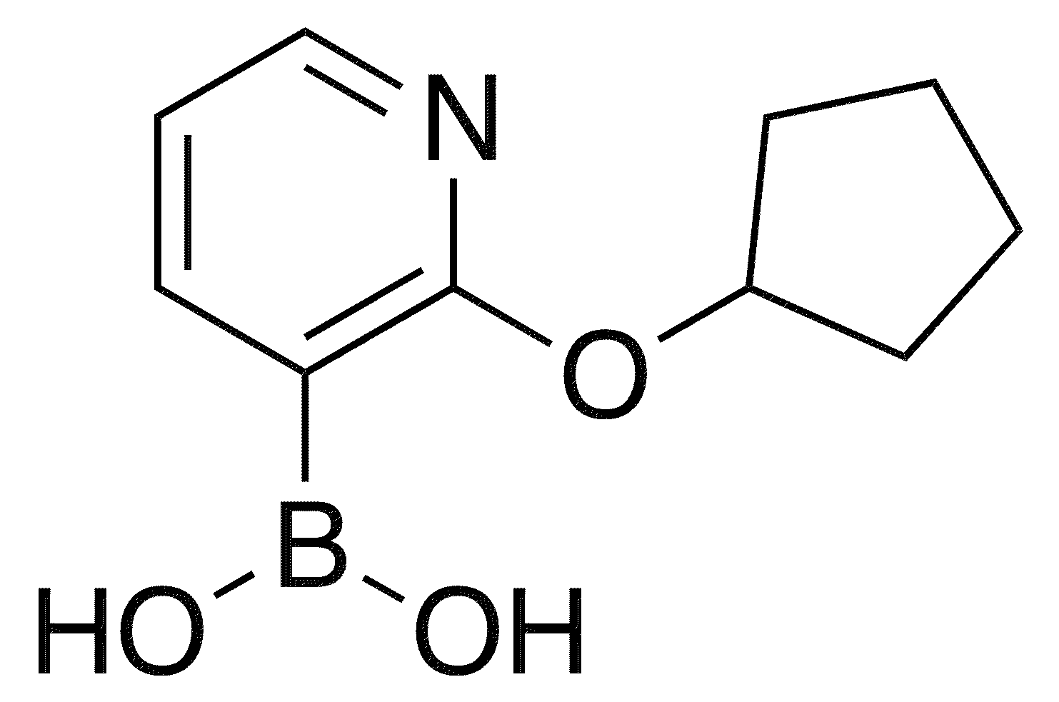 2-(Cyclopentyloxy)pyridine-3-boronic acid - Chemical structure and product image