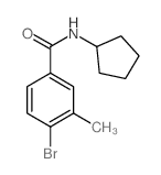N-Cyclopentyl 4-bromo-3-methylbenzamide - Chemical structure and product image