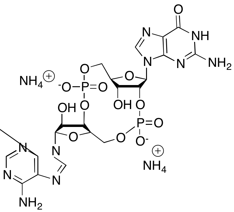 Cyclic Guanosine-(2,5)-monophosphate-adenosine-(3,5)-monophosphate Di-ammonium Salt - Chemical structure and product image